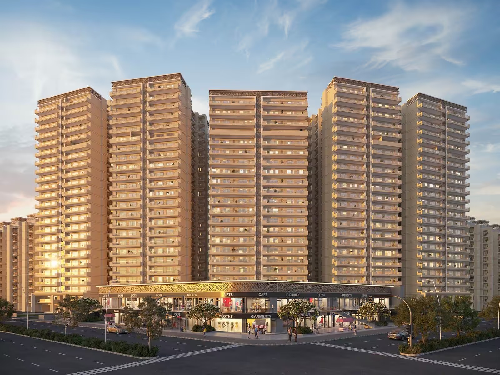 Aqua Casa by Elmas Group Sector 16B Greater Noida West Luxury Towers Facade